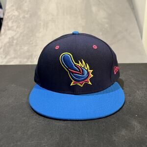 San Antonio Flying Chanclas Hat Cap Fitted Mens 7 1/8 MiLB Baseball New Era